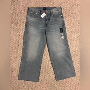 J Crew Wide Leg Crop Jeans All-day Stretch Size 31 NWT